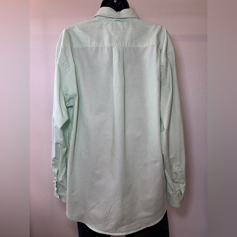 Tommy Hilfiger Green Striped Button Up Shirt - Picture 4 of 10